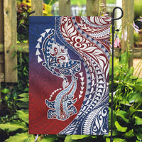 Hawaiian Manta Ray and Hammerhead Shark Tribal Tattoo Garden Flag with Polynesian Tribal Pattern Hawaii Flag Color LT03 Garden Flag Multicolor - Polynesian Pride