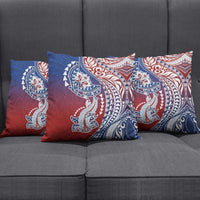 Hawaiian Manta Ray and Hammerhead Shark Tribal Tattoo Pillow Cover with Polynesian Tribal Pattern Hawaii Flag Color LT03 - Polynesian Pride