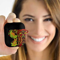Hawaiian Manta Ray and Hammerhead Shark Tribal Tattoo AirPods Case with Polynesian Tribal Pattern Kanaka Maoli Flag Color LT03 - Polynesian Pride
