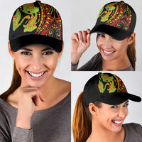 Hawaiian Manta Ray and Hammerhead Shark Tribal Tattoo Classic Cap with Polynesian Tribal Pattern Kanaka Maoli Flag Color LT03 - Polynesian Pride
