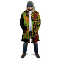Hawaiian Manta Ray and Hammerhead Shark Tribal Tattoo Cloak with Polynesian Tribal Pattern Kanaka Maoli Flag Color LT03 - Polynesian Pride