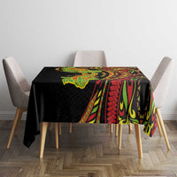 Hawaiian Manta Ray and Hammerhead Shark Tribal Tattoo Tablecloth with Polynesian Tribal Pattern Kanaka Maoli Flag Color LT03 - Polynesian Pride