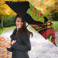 Hawaiian Manta Ray and Hammerhead Shark Tribal Tattoo Umbrella with Polynesian Tribal Pattern Kanaka Maoli Flag Color LT03 - Polynesian Pride