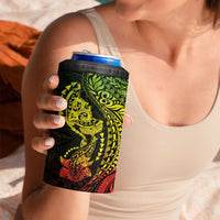 Hawaiian Manta Ray and Hammerhead Shark Tribal Tattoo 4 in 1 Can Cooler Tumbler with Polynesian Tribal Pattern Reggae Style LT03 - Polynesian Pride