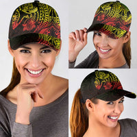 Hawaiian Manta Ray and Hammerhead Shark Tribal Tattoo Classic Cap with Polynesian Tribal Pattern Reggae Style LT03 - Polynesian Pride