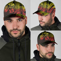 Hawaiian Manta Ray and Hammerhead Shark Tribal Tattoo Classic Cap with Polynesian Tribal Pattern Reggae Style LT03 - Polynesian Pride