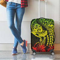 Hawaiian Manta Ray and Hammerhead Shark Tribal Tattoo Luggage Cover with Polynesian Tribal Pattern Reggae Style LT03 - Polynesian Pride