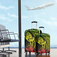 Hawaiian Manta Ray and Hammerhead Shark Tribal Tattoo Luggage Cover with Polynesian Tribal Pattern Reggae Style LT03 - Polynesian Pride