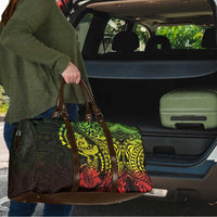Hawaiian Manta Ray and Hammerhead Shark Tribal Tattoo Travel Bag with Polynesian Tribal Pattern Reggae Style LT03 - Polynesian Pride