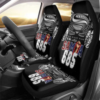 Super Samoa-Six Eight Five to The World Car Seat Cover Traditional Samoan Tattoo Black Color