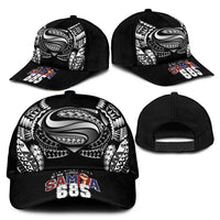 Super Samoa-Six Eight Five to The World Classic Cap Traditional Samoan Tattoo Black Color