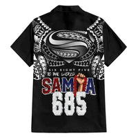 Super Samoa-Six Eight Five to The World Family Matching Puletasi and Hawaiian Shirt Traditional Samoan Tattoo Black Color LT03 - Polynesian Pride