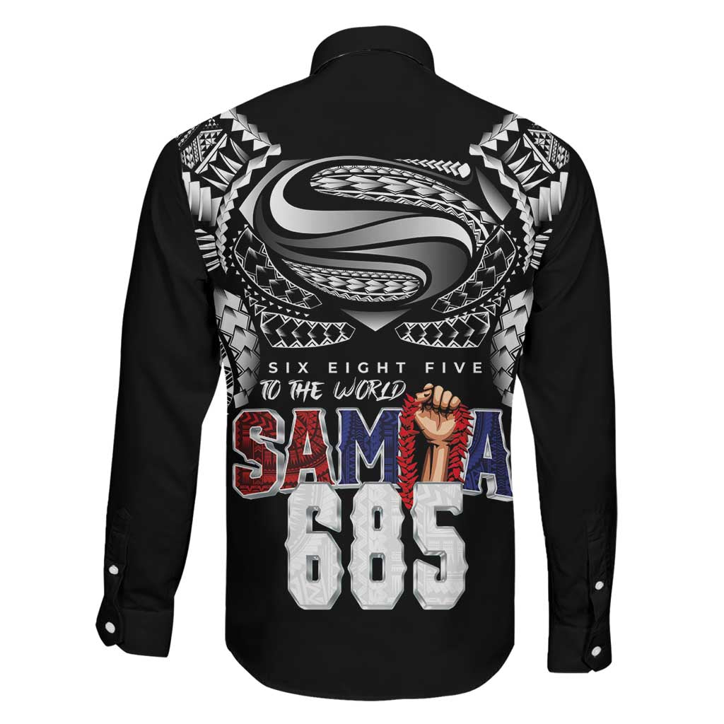 Super Samoa-Six Eight Five to The World Family Matching Puletasi and Hawaiian Shirt Traditional Samoan Tattoo Black Color LT03 - Polynesian Pride