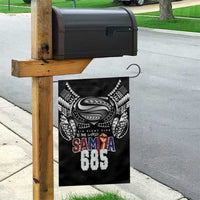 Super Samoa-Six Eight Five to The World Garden Flag Traditional Samoan Tattoo Black Color