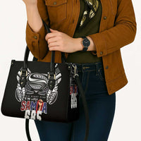 Super Samoa-Six Eight Five to The World Leather Bag Traditional Samoan Tattoo Black Color
