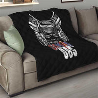 Super Samoa-Six Eight Five to The World Quilt Traditional Samoan Tattoo Black Color