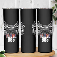 Super Samoa-Six Eight Five to The World Skinny Tumbler Traditional Samoan Tattoo Black Color LT03 - Polynesian Pride