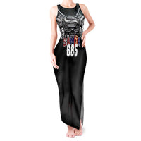 Super Samoa-Six Eight Five to The World Tank Maxi Dress Traditional Samoan Tattoo Black Color LT03 Women Black - Polynesian Pride