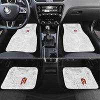 Super Samoa-Six Eight Five to The World Car Mats Traditional Samoan Tattoo All White