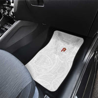 Super Samoa-Six Eight Five to The World Car Mats Traditional Samoan Tattoo All White