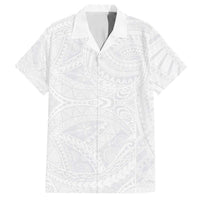 Lotu Tamaiti Samoan Art Tattoo Polynesian Pattern Family Matching Long Sleeve Bodycon Dress and Hawaiian Shirt LT03 Dad's Shirt - Short Sleeve White - Polynesian Pride