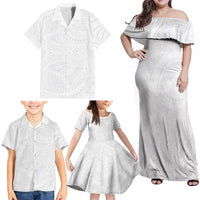 Lotu Tamaiti Samoan Art Tattoo Polynesian Pattern Family Matching Off Shoulder Maxi Dress and Hawaiian Shirt LT03 - Polynesian Pride