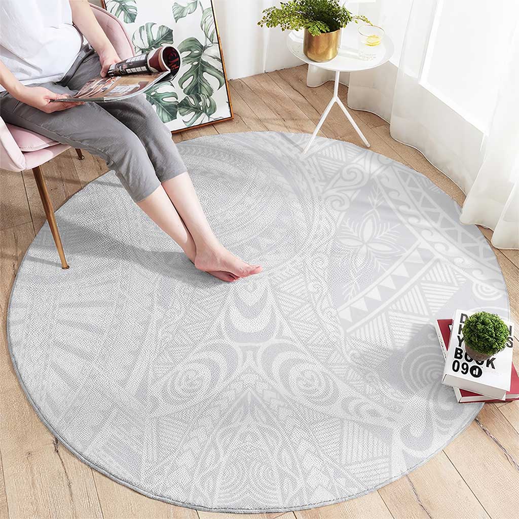 Lotu Tamaiti Samoan Art Tattoo Polynesian Pattern Round Carpet LT03 - Polynesian Pride