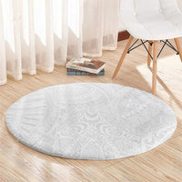 Lotu Tamaiti Samoan Art Tattoo Polynesian Pattern Round Carpet LT03 - Polynesian Pride