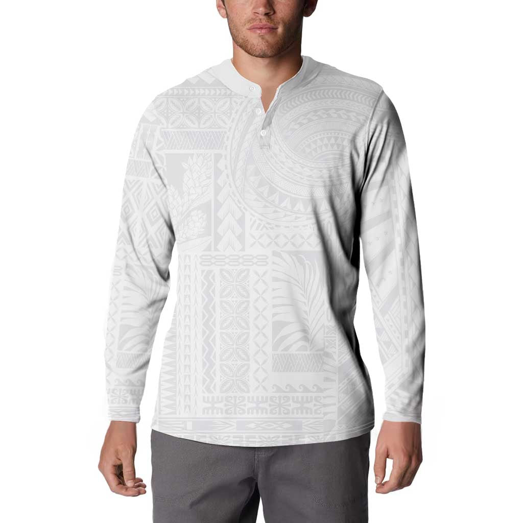 Lotu Tamaiti Samoan Art Tattoo Siapo Pattern Button Sweatshirt
