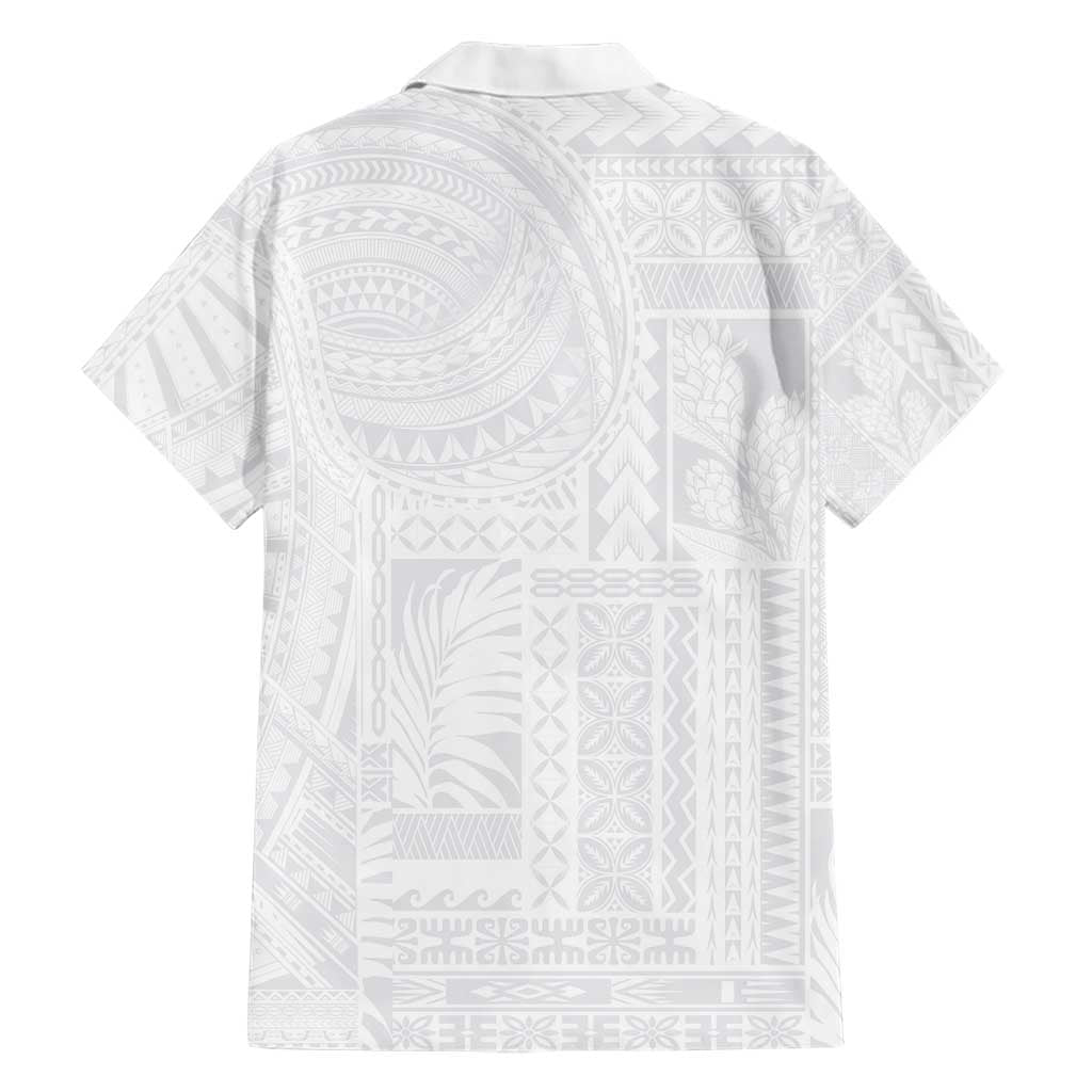 Lotu Tamaiti Samoan Art Tattoo Siapo Pattern Family Matching Short Sleeve Bodycon Dress and Hawaiian Shirt LT03 - Polynesian Pride