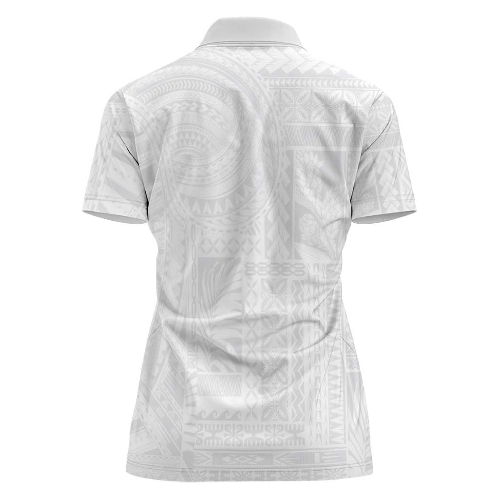 Lotu Tamaiti Samoan Art Tattoo Siapo Pattern Women Polo Shirt
