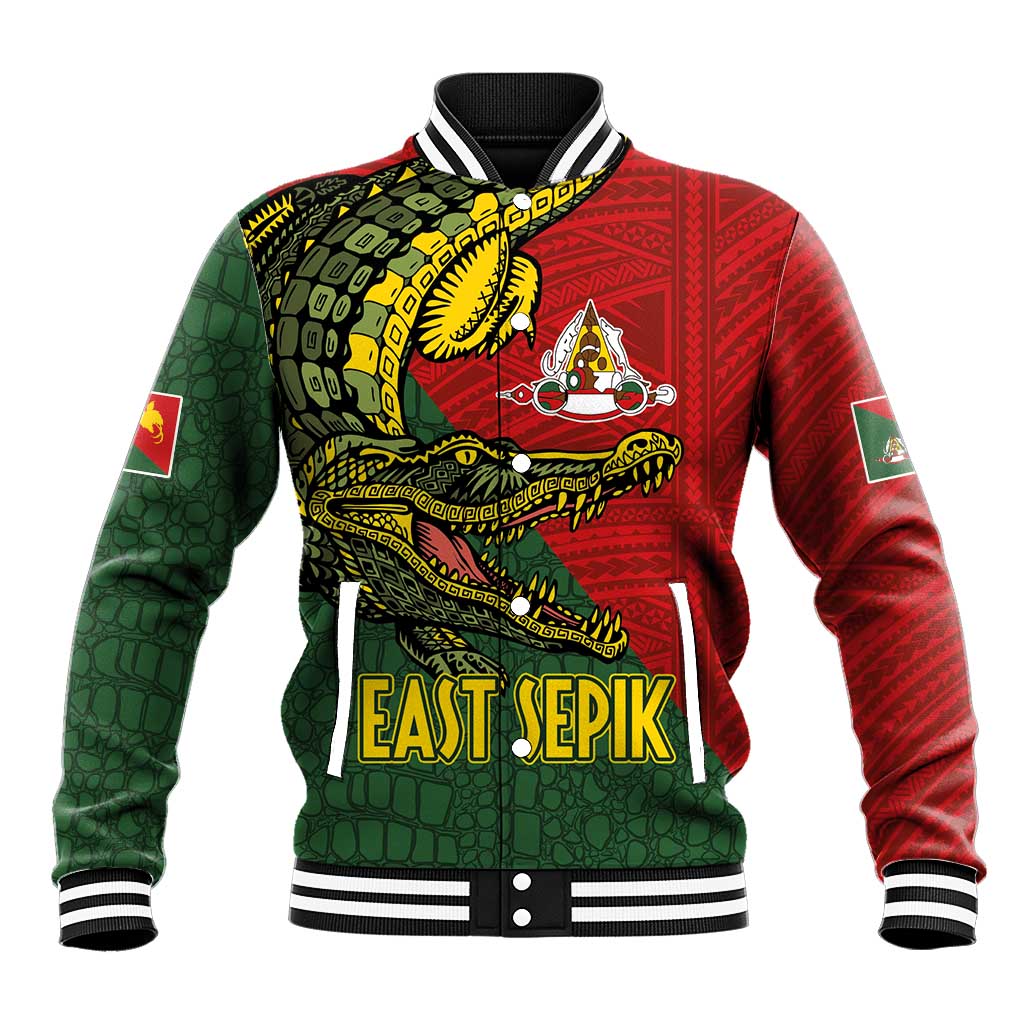Sepik River Crocodile & Arts Festival Melanesian Pattern Baseball Jacket LT03 Unisex Red - Polynesian Pride
