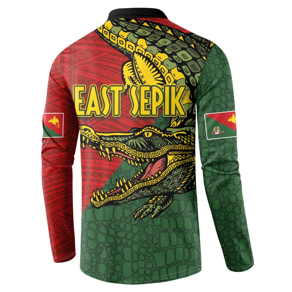 Sepik River Crocodile & Arts Festival Melanesian Pattern Button Sweatshirt