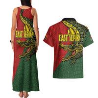Sepik River Crocodile & Arts Festival Melanesian Pattern Couples Matching Tank Maxi Dress and Hawaiian Shirt LT03 - Polynesian Pride