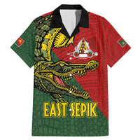 Sepik River Crocodile & Arts Festival Melanesian Pattern Family Matching Mermaid Dress and Hawaiian Shirt LT03 Dad's Shirt - Short Sleeve Red - Polynesian Pride