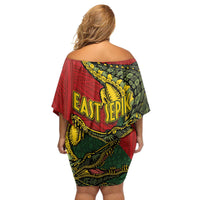 Sepik River Crocodile & Arts Festival Melanesian Pattern Family Matching Off Shoulder Short Dress and Hawaiian Shirt LT03 - Polynesian Pride