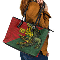 Sepik River Crocodile & Arts Festival Melanesian Pattern Leather Tote Bag LT03 - Polynesian Pride