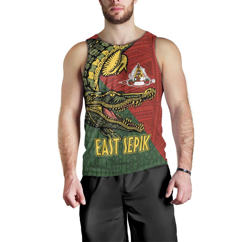 Sepik River Crocodile & Arts Festival Melanesian Pattern Men Tank Top LT03 - Polynesian Pride
