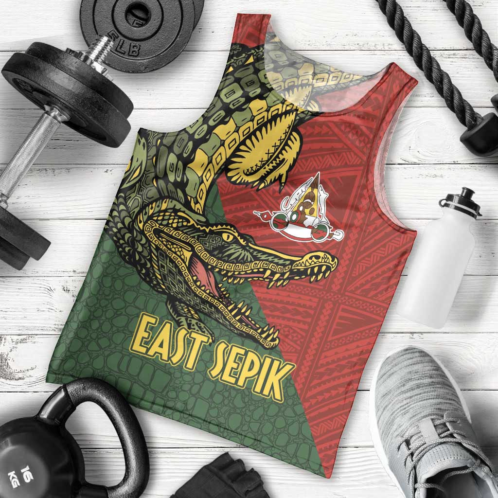 Sepik River Crocodile & Arts Festival Melanesian Pattern Men Tank Top LT03 - Polynesian Pride