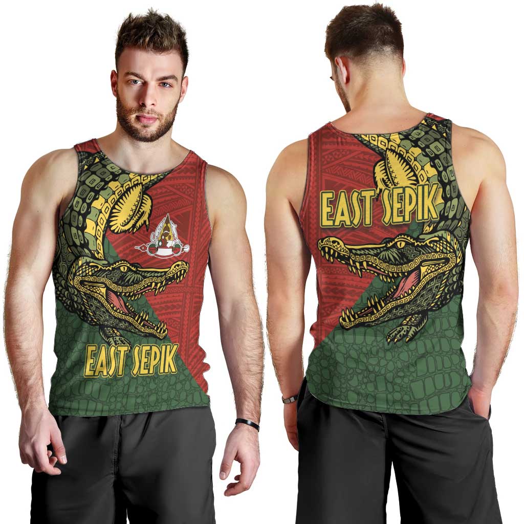 Sepik River Crocodile & Arts Festival Melanesian Pattern Men Tank Top LT03 - Polynesian Pride