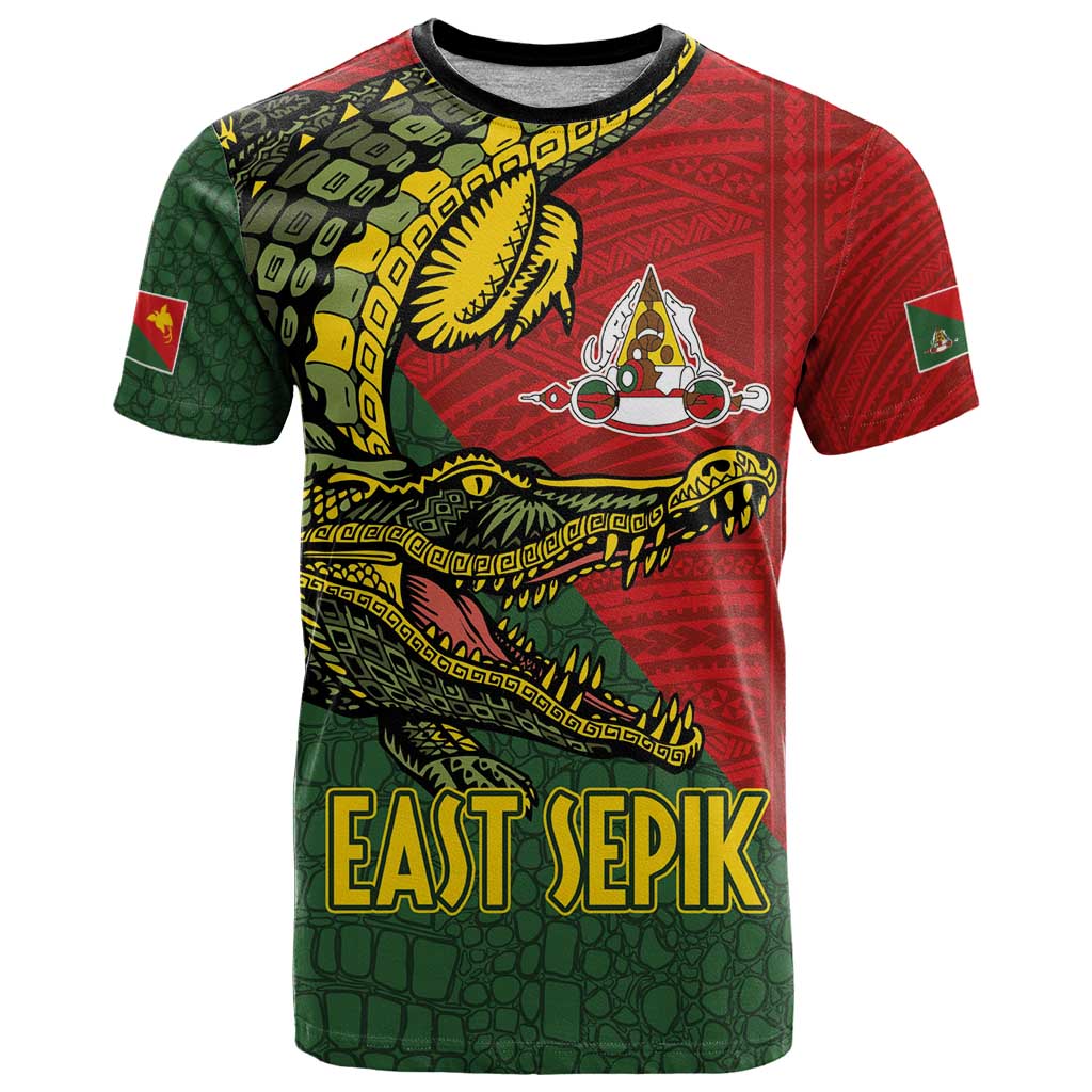 Sepik River Crocodile & Arts Festival Melanesian Pattern T Shirt LT03 Red - Polynesian Pride