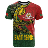 Sepik River Crocodile & Arts Festival Melanesian Pattern T Shirt LT03 Red - Polynesian Pride