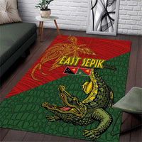Sepik River Crocodile & Arts Festival Area Rug Bird-of-paradise Melanesian Tattoo LT03 Red - Polynesian Pride