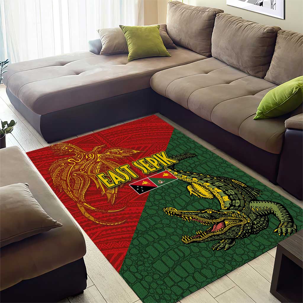 Sepik River Crocodile & Arts Festival Area Rug Bird-of-paradise Melanesian Tattoo LT03 - Polynesian Pride