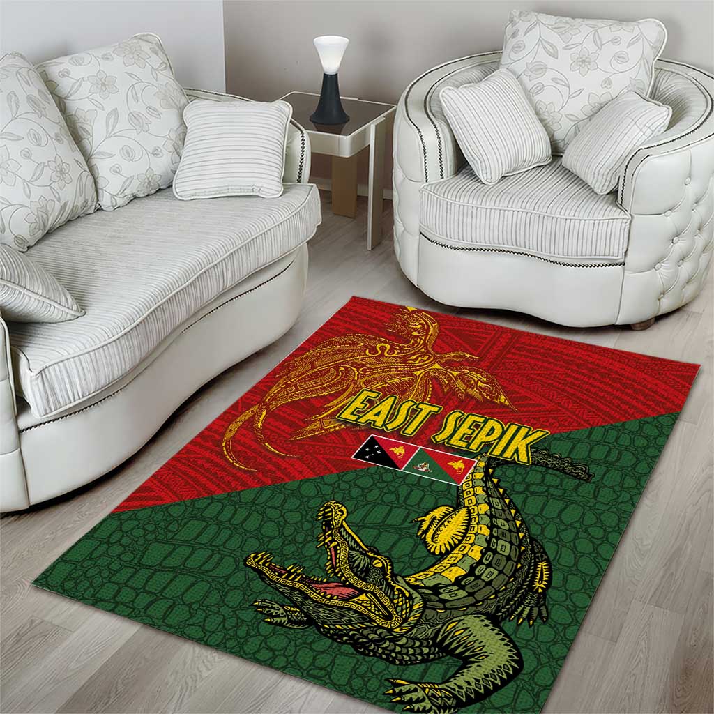 Sepik River Crocodile & Arts Festival Area Rug Bird-of-paradise Melanesian Tattoo LT03 - Polynesian Pride
