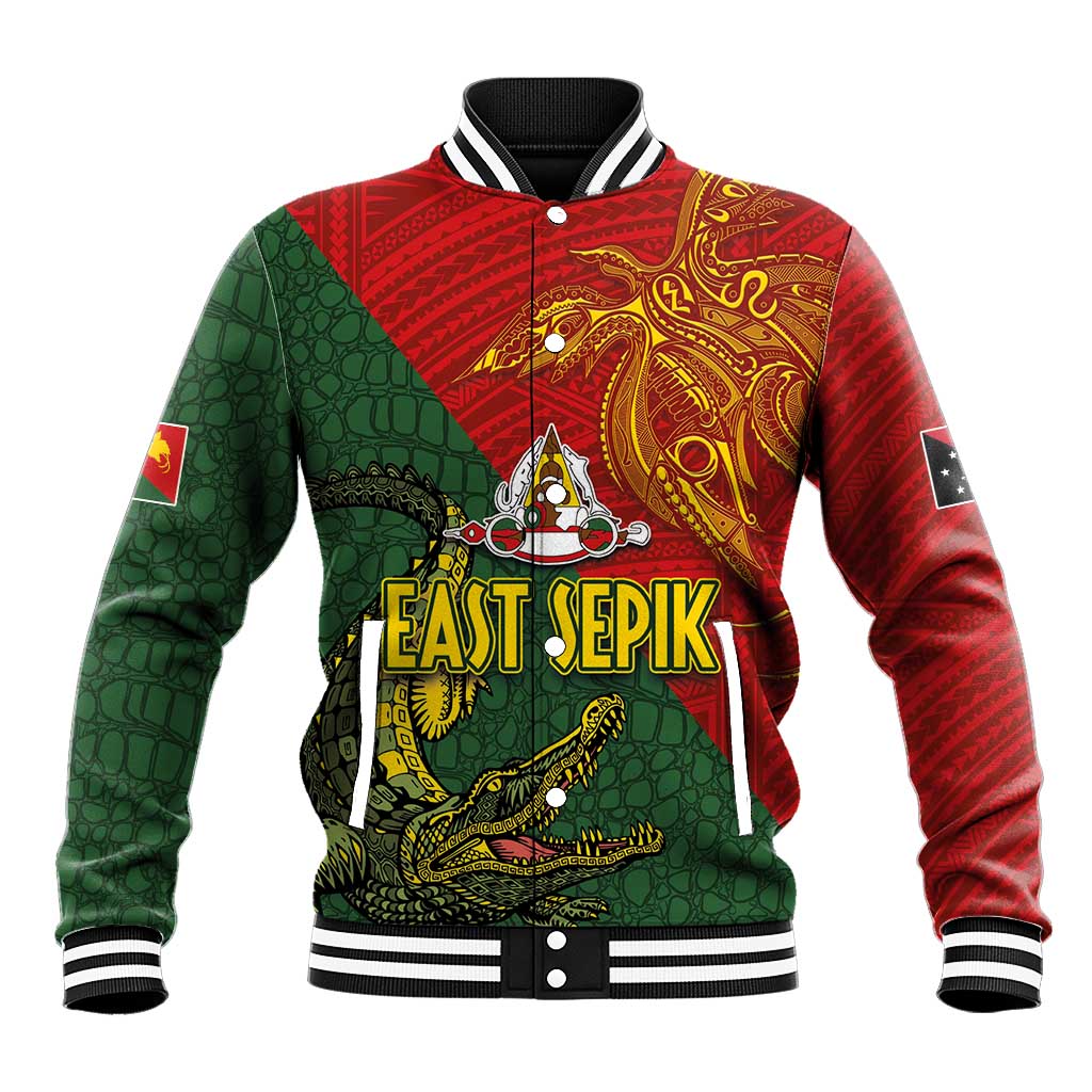 Sepik River Crocodile & Arts Festival Baseball Jacket Bird-of-paradise Melanesian Tattoo LT03 Unisex Red - Polynesian Pride