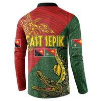 Sepik River Crocodile & Arts Festival Button Sweatshirt Bird-of-paradise Melanesian Tattoo
