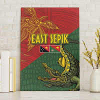 Sepik River Crocodile & Arts Festival Canvas Wall Art Bird-of-paradise Melanesian Tattoo LT03 Without Frame Red - Polynesian Pride