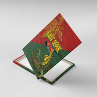 Sepik River Crocodile & Arts Festival Canvas Wall Art Bird-of-paradise Melanesian Tattoo LT03 With Frame Red - Polynesian Pride