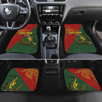 Sepik River Crocodile & Arts Festival Car Mats Bird-of-paradise Melanesian Tattoo LT03 Set 4pcs Red - Polynesian Pride